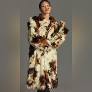 Anthropologie long shaggy coat